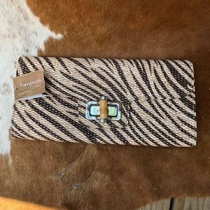 Francescas print clutch purse.